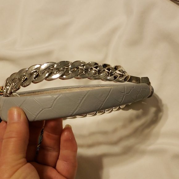 Boho wide & faux leather headband - Picture 3 of 4